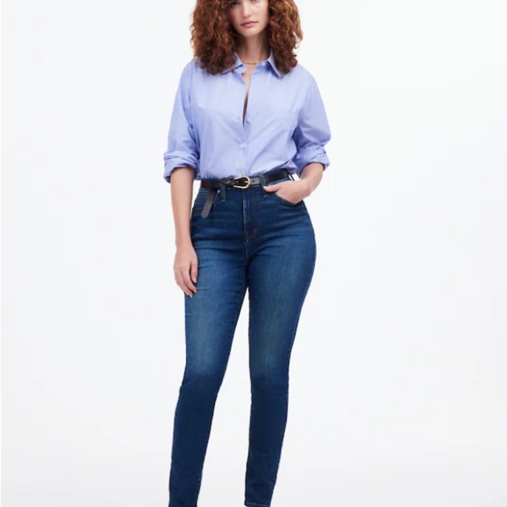 Madewell Curvy 10" High-Rise Skinny Jeans in Alabara Wash